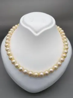 あこや本真珠 ネックレス 9-9.5mm 43.2cm シャンパンイエロー系