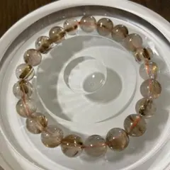 【金運.仕事運】タイチンルチルクォーツ　9ミリ　天然石ブレスレット