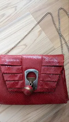 エンポリオアルマーニ ショルダーバッグ　赤　希少　レア