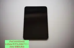 （中古美品）iPad mini （第6世代）セルラー　256GB SIM フリー