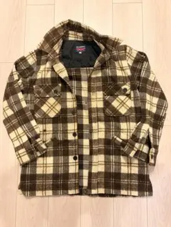 【90s古着】WESBARDEN レトロチェック柄 CPO シャツジャケット Lのサムネイル