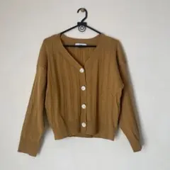 Discoat◆秋色マスタード ニットカーディガン