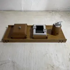 卓上灰皿 セット 木製 レトロ ヴィンテージ品