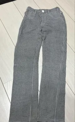 マザウェイズ　チェック柄ストレッチストレートパンツ 140cm