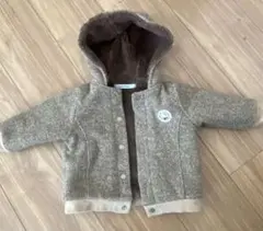 美品　familiar フード付きアウター 70 ベージュ