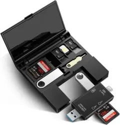 カードリーダー USB-C 4-in-1 SDカードリーダー 収納ボックス型