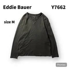 【即購入OK】Eddie Bauer 長袖Tシャツ　サイズM カーキ