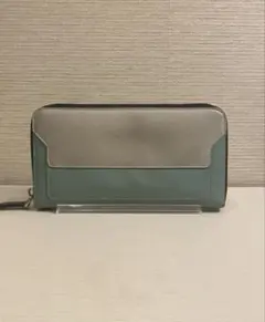 【MARNI✨】長財布 サフィアーノ レザー スカイブルー×ホワイトのサムネイル