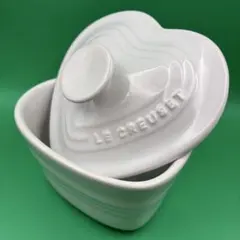 LE CREUSET ハート型 蓋付きディッシュ ブルー - メルカリ