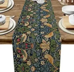 テーブルランナー ウィリアムモリス テーブルセンター 北欧 モダン レトロ 植物