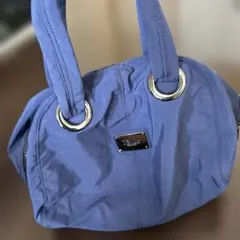 ヒロココシノ★TRUNK ブルー ナイロンハンドバッグ★ネイビーブルー