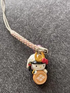 【値下げ中】ご当地キティ ストラップ 山梨 武田信玄