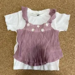 フリル付き重ね着トップス 110cm