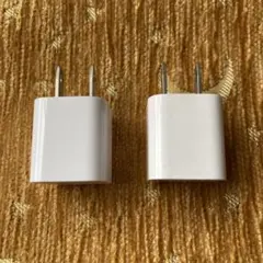 【中古品】iPhone 純正 USBアダプタ 電源プラグ 2個セット