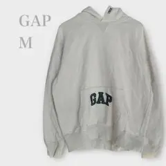 ★ココハル様❤️ギャップ　ロゴパーカー　スウェットフーディー　ホワイト　M