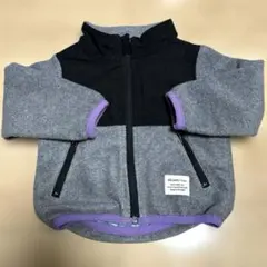 BEAMS mini ビームスミニ フリースジャケット　グレー　黒　90cm