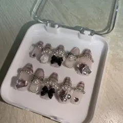 ピンククリアネイルチップセット