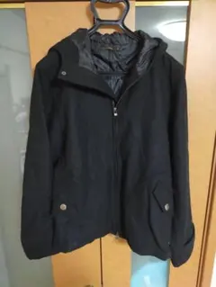 【売り尽くし】チャオパニック　黒　フーデッドブルゾン　オシャレ　L　美品のサムネイル