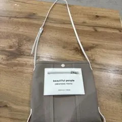 beautiful people ショルダーバッグ ベージュ
