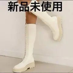 【新品未使用】ロングブーツ ブーツ ソックスブーツ ニットブーツ