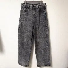【お値下げ】GU ワイドレッグデニムパンツ レディース