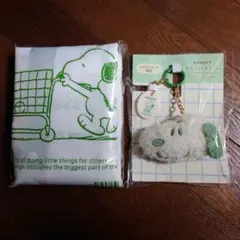 ファミマ限定　スヌーピー レジ袋風エコバッグ　マスコットチャーム　セット