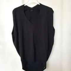 最終値下げブラック ドルマン薄手Vネック ニット