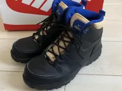 Nike キッズ ブーツ 黒/青/ベージュ24.5cm