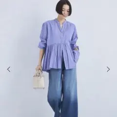 グリーンレーベルリラクシング　ライラック　結論シリーズ　全方位映えブラウス