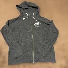 NIKE JUST DO IT 薄手フルジップパーカー ダークグレー　M