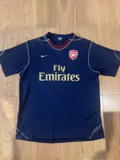激レア 07/08 アーセナル ナイキ トレーニングシャツ M 紺金 サッカー 
