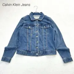 カルバンクラインジーンズ　デニムジャケット　Gジャン　M 青　ストレッチ