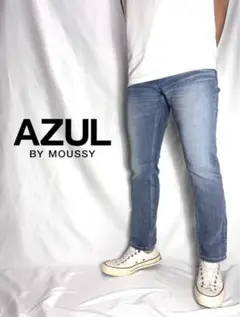 AZUL by moussy｜スキニーテーパードデニムイージージョガーパンツM