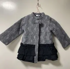 BIZZU アウター　ダウン フリル グレー