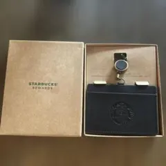 非売品　スターバックス リール付きパスケース ブラック
