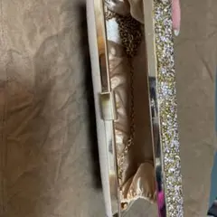 ゴールドシルバーグリッター クラッチバッグ