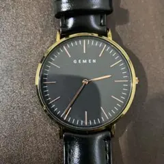 GEMEN 腕時計 40MM ブラック ゴールド