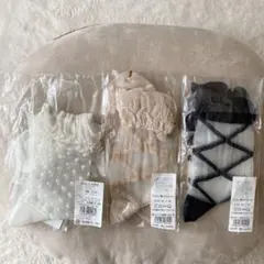 シアーソックス3足セット売り。オシャレソックス。まとめ売り