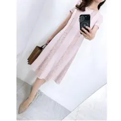 【美品✨】定価42,000円❤️アナイ✨サイズ38✨レース切り替えワンピース✨のサムネイル