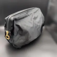 CELINE セリーヌ サークルロゴ ナイロン ポーチ ブラック ヴィンテージ