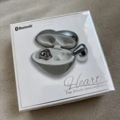 Heart True ワイヤレスイヤホン ハート型ケース 銀 シルバーのサムネイル