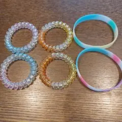 ヘアゴム&ラバーバンド　セット リストバンド
