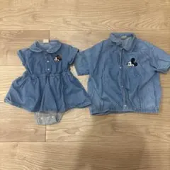 Disney ミッキー＆ミニー デニム セットアップ