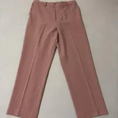 美品　coen Lサイズ ピンク ストレートパンツ　センタープレス