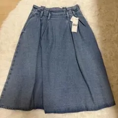 XLサイズ GU デニムフレアスカート JN ブルーのサムネイル