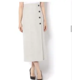 ガリャルダガランテ ボタンデザイン タイトスカート ライトグレー