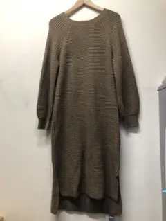 GLOBAL WORK ニットワンピース L ベージュ