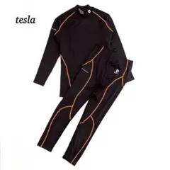 新品 テスラ スポーツウェア インナー 上下セット【L】ハイネック 裏起毛