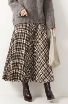 Spick and Span　新品タグ付きチェックプリーツスカート