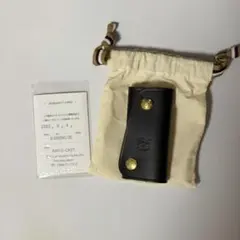 IL BISONTE(イルビゾンテ)　レザー キーケース ブラック